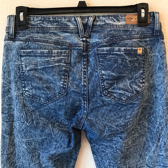 Divine Rights Acid Wash Skinny Jeans Womens Size 30 Fits Like Size 8 Denim Blue - Picture 5 of 9